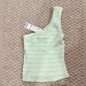 Urban Outfitters Mint Green Striped crop top
